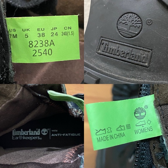 TIMBERLAND Earthkeepers 8238A Double Buckle Strap Black Leather Boots Size 7M - Picture 15 of 16